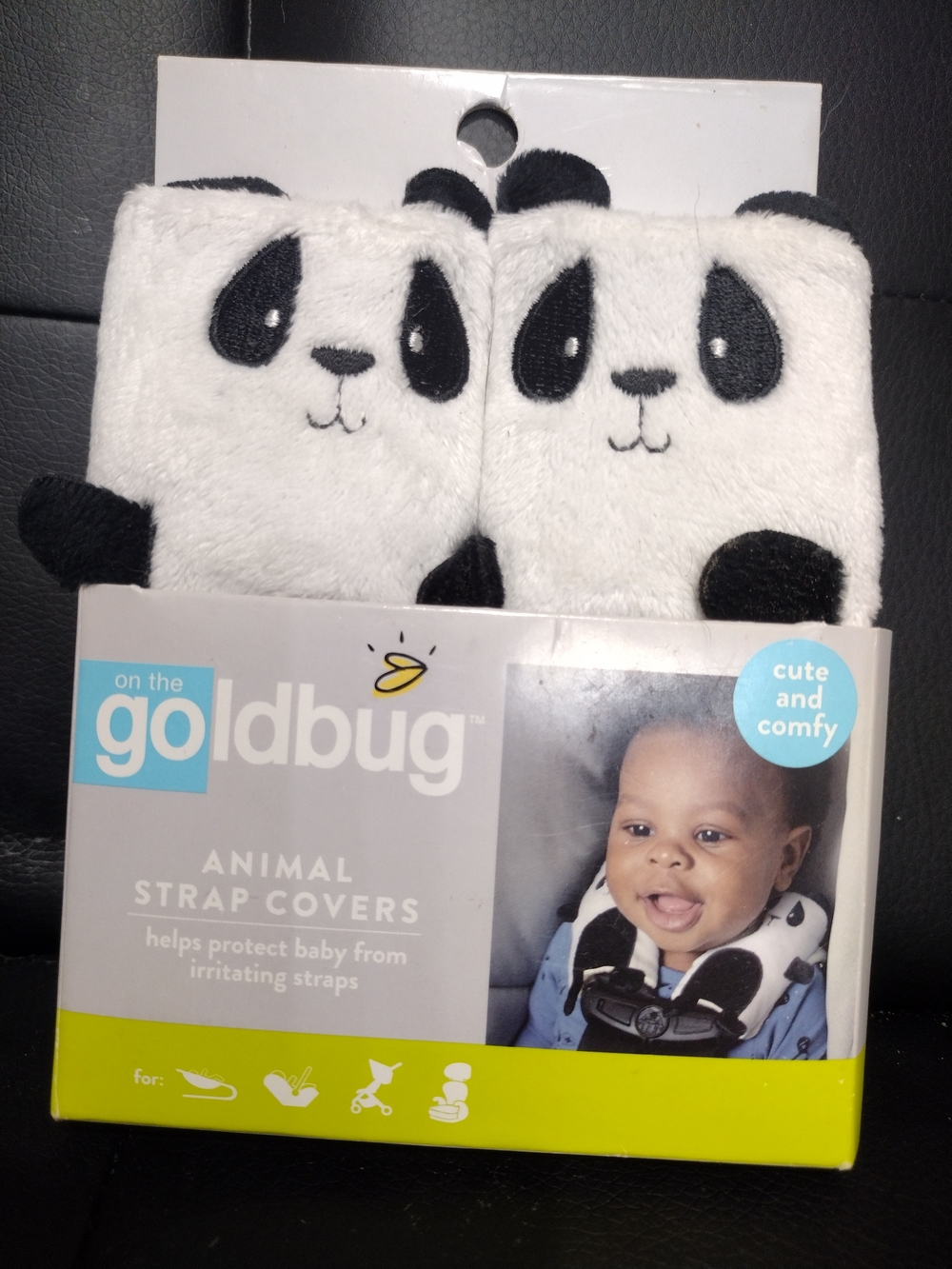 Goldbug Panda White & Black Kids Strap Covers